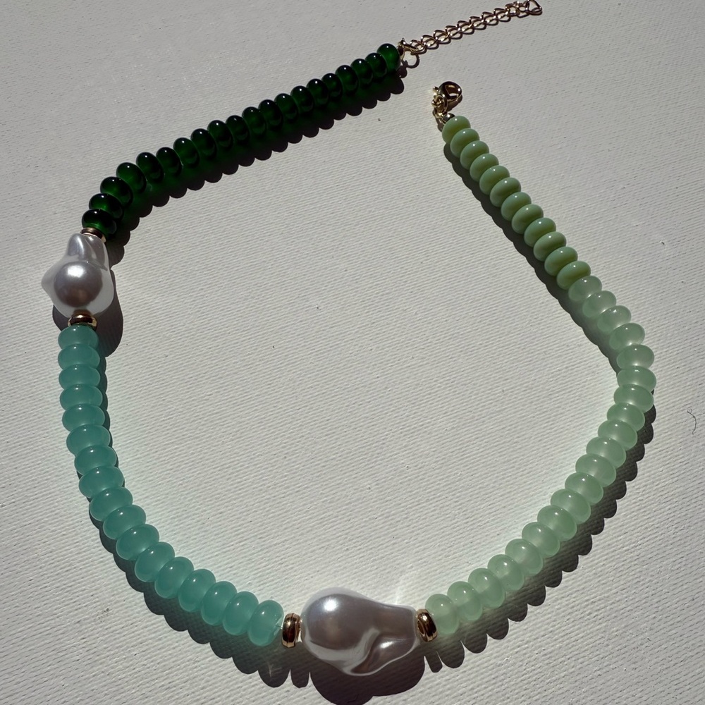 Anthropologie Blue and Turquoise Beaded Necklace - Picture 4 of 5